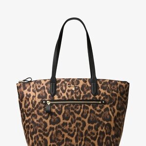 Michael Kors Kelsey Leopard Nylon Tote
